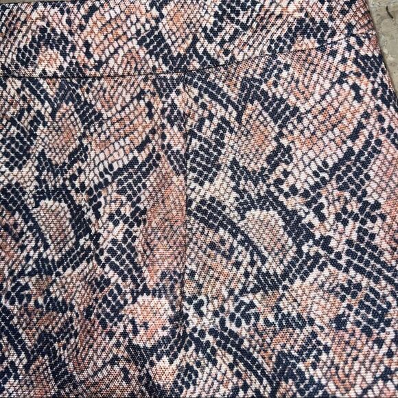 NWT Lea & Viola Pink and Black Snakeskin size small mini skirt 100% polyester - Picture 2 of 8